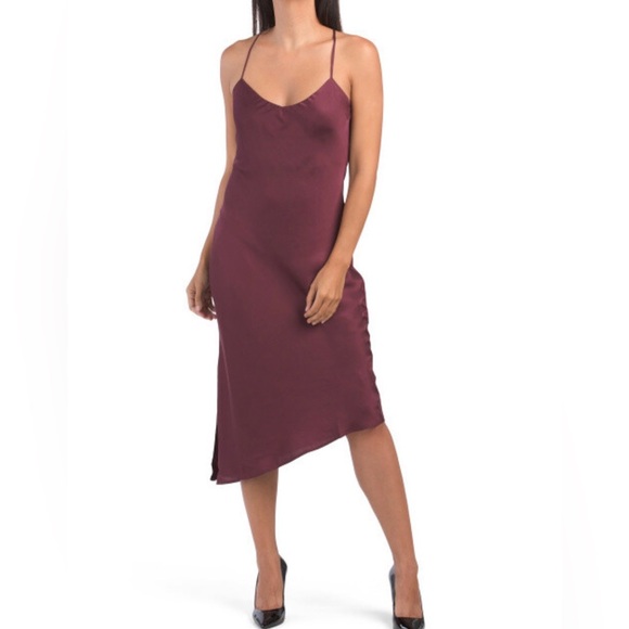 Ag Adriano Goldschmied Dresses & Skirts - AG Adriano Goldschmied Burgundy Sueded Slip Dress Size Small